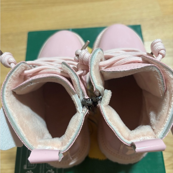 New “Dingdoucex” pink booties with plush interior size 10 with box - Picture 5 of 8
